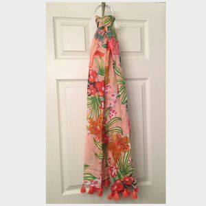 NWT Spartina 449 - Retreat Flamingo Floral Scarf